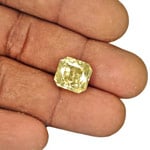 10.10-Carat Eye-Clean Unheated Radiant-Cut Yellow Sapphire