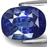 6.80-Carat Eye-Clean Velvety Intense Cornflower Blue Sapphire