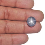 12.23-Carat Unheated Greyish Blue Star Sapphire from Sri Lanka