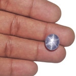 14.73-Carat Soft Greyish Violet Star Sapphire from Sri Lanka