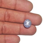 11.74-Carat Light Blue Sri Lankan Star Sapphire with Sharp Star