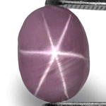 3.49-Carat Purple Pink Star Sapphire with Super Sharp 6-Ray Star