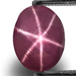 2.57-Carat Pinkish Purple Star Sapphire with Razor-Sharp Star