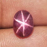 2.57-Carat Pinkish Purple Star Sapphire with Razor-Sharp Star