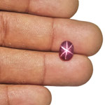 2.57-Carat Pinkish Purple Star Sapphire with Razor-Sharp Star