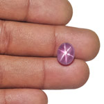 6.20-Carat Soft Pinkish Violet Star Sapphire from Sri Lanka