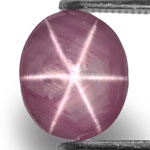 2.63-Carat Greyish Pink Star Sapphire from Sri Lanka (Unheated)