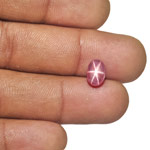 3.33-Carat Baby Pink Star Sapphire from Sri Lanka (Sharp Star)