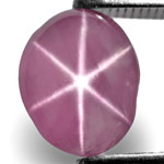 2.15-Carat Violetish Pink Oval-Cut Star Sapphire from Sri Lanka