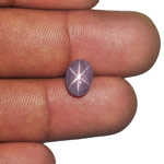 2.88-Carat Greyish Violet Star Sapphire from Ceylon (Sharp Star)