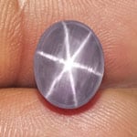 6.72-Carat Soft Greyish Violet Star Sapphire from Sri Lanka