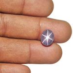 6.72-Carat Soft Greyish Violet Star Sapphire from Sri Lanka