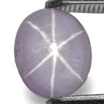 2.73-Carat Unheated Violetish Grey Sri Lankan Star Sapphire