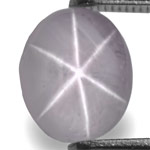 3.06-Carat Soft Purplish White Star Sapphire with Sharp Star