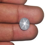 4.24-Carat Bluish Grey Star Sapphire from Sri Lanka (Sharp Star)