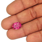 5.09-Carat Intense Pink Oval-Cut Rubellite Tourmaline (AIGS)