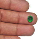 1.15-Carat Royal Green Trapiche Emerald from Colombia