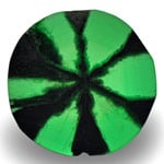 1.61-Carat Round 10mm Lively Intense Green Trapiche Emerald