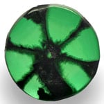 1.58-Carat Round Velvet Green Trapiche Emerald from Colombia