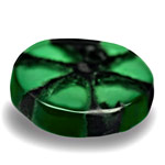 1.58-Carat Round Velvet Green Trapiche Emerald from Colombia