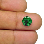 1.58-Carat Round Velvet Green Trapiche Emerald from Colombia