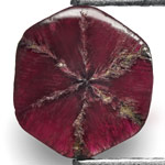 0.89-Carat Maroonish Red Trapiche Ruby with Distinct Spokes