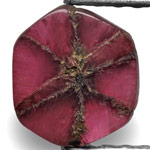 1.39-Carat Pinkish Red Hexagonal Trapiche Ruby from Burma