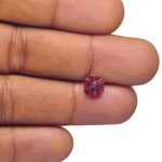 1.39-Carat Pinkish Red Hexagonal Trapiche Ruby from Burma