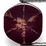 1.32-Carat Dark Red Burmese Trapiche Ruby with Fine Spokes