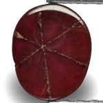0.94-Carat Oval-Cut Pigeon Blood Red Trapiche Ruby from Burma
