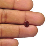 0.94-Carat Oval-Cut Pigeon Blood Red Trapiche Ruby from Burma