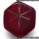 0.94-Carat Pigeon Blood Red Trapiche Ruby from Burma (Unheated)