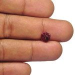 0.94-Carat Pigeon Blood Red Trapiche Ruby from Burma (Unheated)