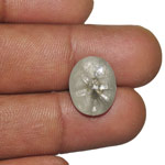 9.46-Carat Oval-Cut Greyish White Trapiche Sapphire from Burma