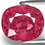 7.04-Carat Unheated Velvety Pinkish Red Cushion-Cut Burmese Ruby