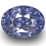 2.51-Carat Eye-Clean Oval-Cut Violetish Blue Ceylonese Sapphire