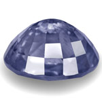 2.51-Carat Eye-Clean Oval-Cut Violetish Blue Ceylonese Sapphire