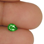 0.72-Carat Pear-Shaped Vivid Green Tsavorite Garnet from Kenya