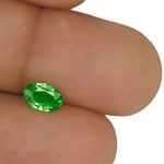 0.69-Carat VVS-Clarity Deep Green Oval-Cut Tsavorite Garnet