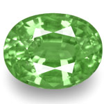 0.75-Carat Pastel Green Oval-Cut Tsavorite Garnet from Kenya