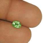 0.75-Carat Pastel Green Oval-Cut Tsavorite Garnet from Kenya