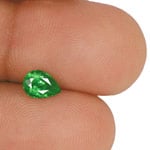 0.96-Carat Fiery Neon Green Pear-Shaped Tsavorite Garnet