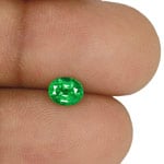 0.89-Carat Oval-Cut Bright Green Tsavorite Garnet from Kenya