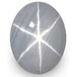 11.46-Carat Bluish Grey Star Sapphire with Very Sharp 6-Ray Star