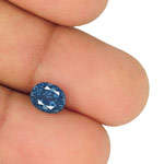 2.20-Carat Unheated VS-Clarity Oval-Cut Intense Blue Sapphire