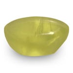 3.11-Carat Lively Greenish Yellow Oval-Cut Chrysoberyl Cat's Eye