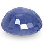 8.03-Carat Unheated Round-Cut Intense Blue Sri Lankan Sapphire