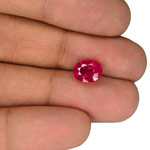 3.43-Carat Rare Rich Velvety Pinkish Red Afghan Ruby (Unheated)