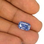 6.60-Carat Unheated Violetish Blue Octagon-Cut Ceylon Sapphire