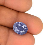 9.63-Carat Rare Velvety Violetish Blue Kashmir Sapphire (GIA)